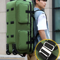 Multiple Carrying Options Rolling Duffel Bag with Backpack Straps Convertible Rolling Duffle Bag Backpack with Wheels Large Capacity Luggage Spacious for Travelers