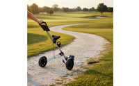 2 Wheel Golf Push Cart Compact Storage Foldable Golf Pull Cart Sturdy Frame for Beginners