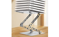 Book Stand, with Page Clips Stable Adjustable Book Holder Portable Metal Textbook Stand  Students, Desk
