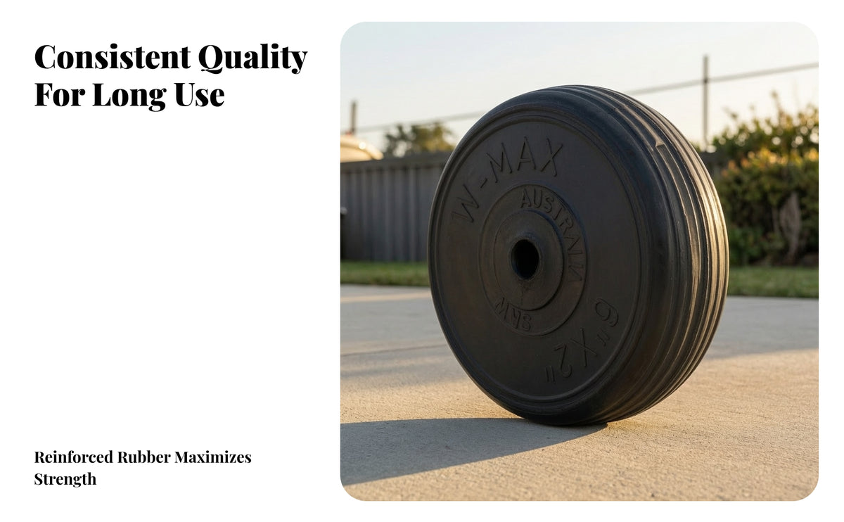 Heavy-Duty Replacement Wheel | Ribbed grip pattern Profile Metal Hub, Trolley Wheel with Axle Hole, for Cart Maintenance