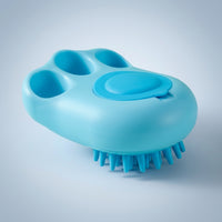 Cat Brush for Short Haired Cats and Long Haired Cats, Paw Shape Cat Grooming Brush with Soft Silicone Bristles, Multi-functional Pet Grooming