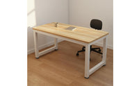 Easy Assembly Modern Minimalist Desk Safe Rounded Corners Simple Study Table Rectangular Office Desk for Students, Bedroom, Dorm Room