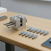 Precision Vise with Rubber-Sleeved Rods Portable Tabletop Vise Stable Mini Vice Clamp for Model Makers