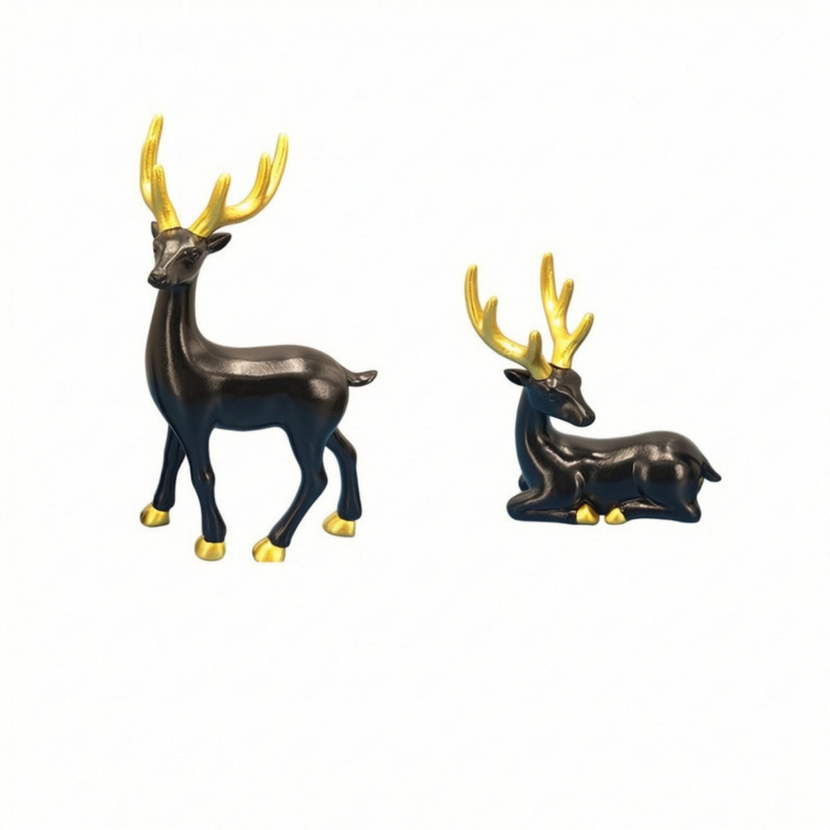 Gold Elk TV Cabinet Figurine Modern Luxury Home Decor Christmas Gift