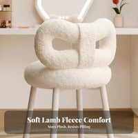Elegant Design Winged backrest Chair Soft paddinged Seat Vanity Stool Plush Upholstery Household Furniture Modern & design for Makeup lovers, Home Decorators, Gift Givers, Bedroom, Dressing Table, Living Room, full-length Closet
