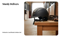 Equestrian Helmet Impact Resistant Horse Riding Helmet Customizable Fit Shielded Headwear for Equestrians, Beginners, Stable