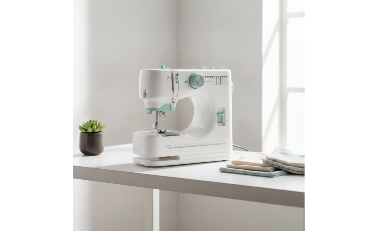 Compact Electric Sewing Machine Household Portable Sewing Machine Easy to Use Appliance Builtin-Stitches for Beginners, Hobbyists, Students, Home, Craft Room