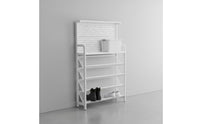 Pegboard Shoe Rack Narrow Shoe Rack Sturdy Footwear Organizer for Behind Door, Hallway