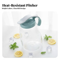 Food Grade Material Heat Resistant Cold Water Kettle Safe Plastic Water Pitcher with Lid Easy to Clean for Hosts, Kitchen, Home, Parties
