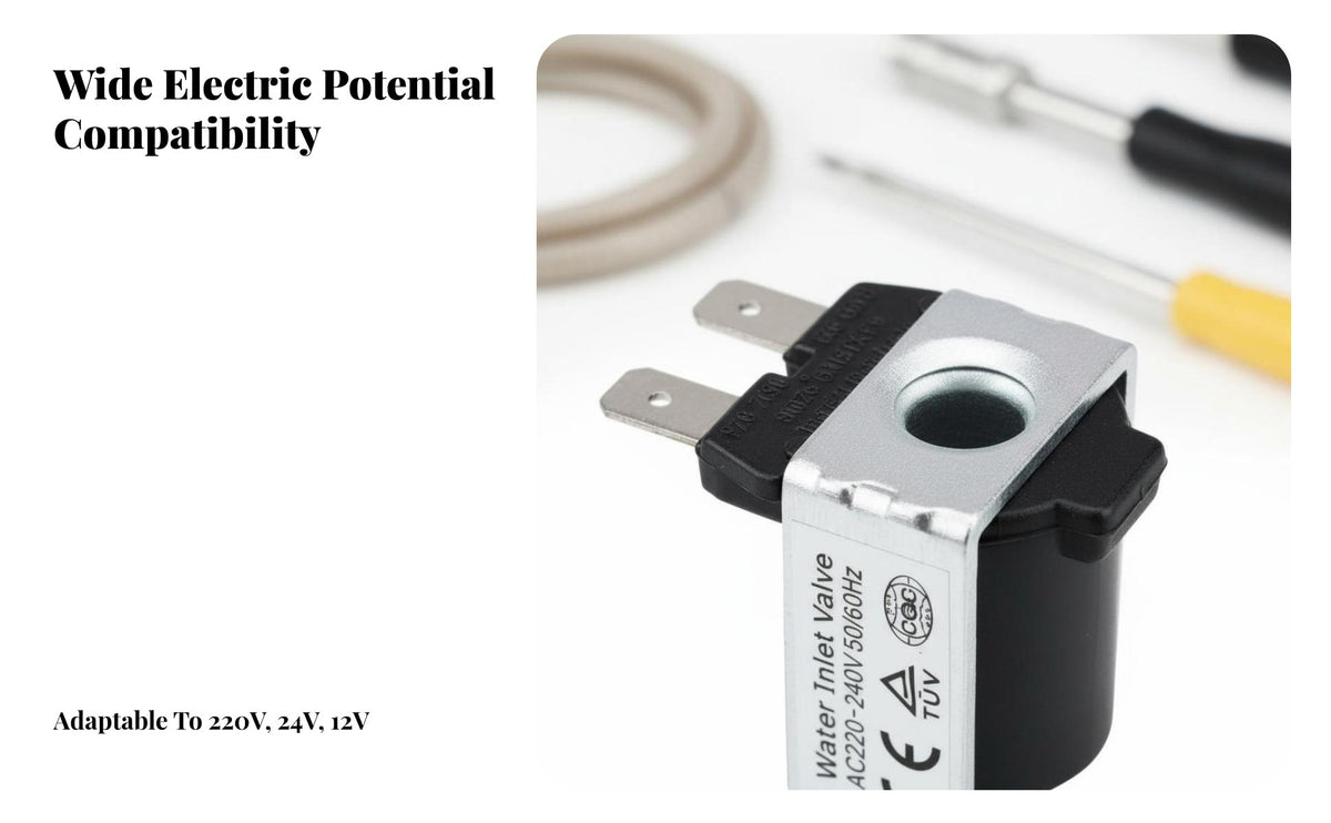 Water Inlet Solenoid Valve Pure Copper Coil Plastic Electric Water Valve