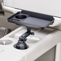 Car Cup Holder Tray Table Adjustable Vehicle Tray with Phone Slot Universal for Drivers, Commuters