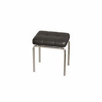 French & design Cross-Legged paddinged Bench Modern Minimalist Vanity Seat Luxury Design Upholstered Stool Polished Metal Frame for Interior Decorators, Adults, homeowners, Makeup Area, dressing area, full-length Closet, Entryway