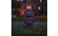 Halloween Ground Sign with Stakes Outdoor Lawn Sign with Post Weather Resistant for Halloween, Porch