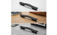 Black Suitcase Handle Curved Luggage Handle Low-Profile Hardware Wear-Resistant for DIYers, Travelers