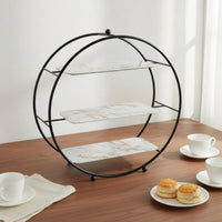 3-Tier Cake Stand Space-Saving 3 Tier Cake Stand Reusable Round Dessert Display Rack for Afternoon Tea