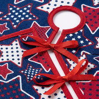 1PC Mini Valentine's Day Tree Skirt 35" Easter and Independence Day Festive Patterns Reversible Reusable Double-Sided Holiday Mat for Homeowners, Living Room