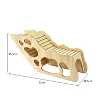 Hamster Tunnel with Ramp Climbing Wooden Hamster Smooth Pet Supply for Hamsters