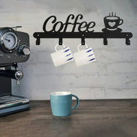 Decorative Coffee Mug Rack Metal Coffee Mug Holder Easy Installation Heavy-Duty for Kitchen