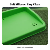 Large Capacity Silicone Golf Ball Box Long-Lasting Golf Practice Ball Holder Flexible for Golfers, Beginners, Backyard