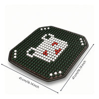 Ventilated Beaded Seat Cushion Cooling Wood Beaded Seat Cushion Anti-Slip Cool for Drivers, Office Workers