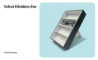 Handmade 4-Slot Glasses Display Tray Portable Design Eyeglass Display Stand Protects from Dust and Scratches for Shop Window, Dresser