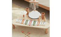 Wooden Musical Activity Wooden BasePercussion Toy Painted Kids Percussion Set