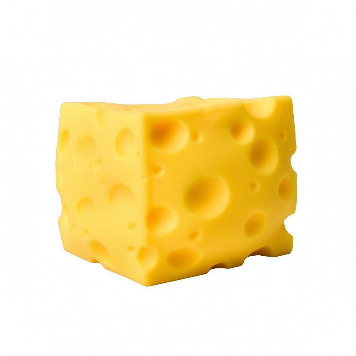 Slow Rebound Squishy Cheese Toy Yellow Swiss Cheese Squishy Molded Holes Rounded Edges
