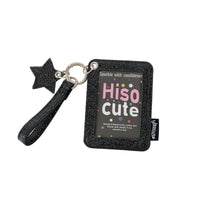 Glittery Card Holder with Wrist Strap Portable Photo Card Holder with Charm Soft Comfortable for Commuting
