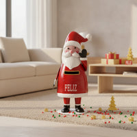 Santa Mailbox Freestanding Mailbox Decoration Outdoor for Porch, Entryway
