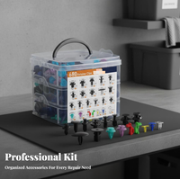 680 Pieces Push Rivet Selection Set Nylon Material Auto Body Clip Fastener Organized Storage Case Car Rivet Set for Mechanics