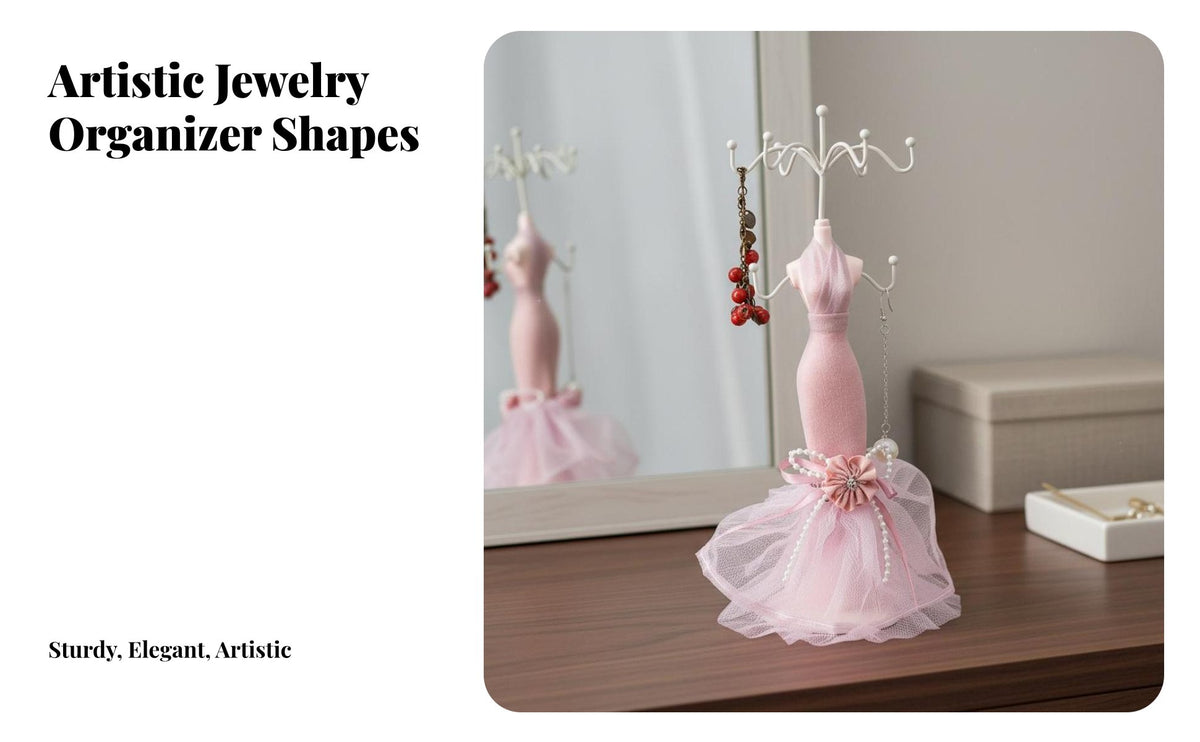 Dress Form Jewelry Holder Elegant Design Mannequin Jewelry Stand Princess Dress Accessory Rack Perfect Gift High Heel Band