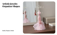 Dress Form Jewelry Holder Elegant Design Mannequin Jewelry Stand Princess Dress Accessory Rack Perfect Gift High Heel Band