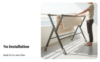Foldable Clothes Drying Rack Installation No Assembly Foldable Garment Stand Multi-Tier Drying Stand Indoor & Outdoor Use