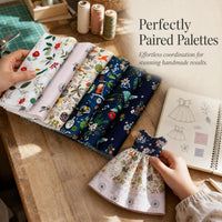 Cotton Patchwork Fabric Bundle for DIY Crafts and Doll Clothes