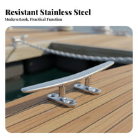Stainless Steel Dock Cleat Sturdy Duty Yacht Rope Cleat Rust Resistant for Marina Crew, Pier