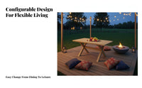 Wooden Frame Sofa Set Weather Resistant Outdoor Furniture sturdy Construction Conversation Group for Families, homeowners, Balcony, Garden, Backyard