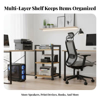 Heavy Duty Audio Equipment Stand Sturdy Construction Adjustable Shelf Unit on Wheels Easy Assembly Multi-Tier Rolling Rack Space Saving for Audiophiles, Living Room, Kitchen