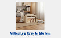 Foldable Storage Box, Large Capacity Clothes Organizer, Oxford Fabric, Visual Panel, Cartoon Pattern, Steel Frame, Wardrobe