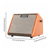 Multiple Inputs Bluetooth Guitar Amp Vocal Input Input Rechargeable Busking Amp Compact Size for Guitarists