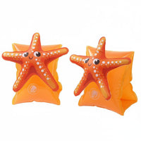 2 Pieces Thickened Material Ice Cream Arm Floaties PVC Inflatable Arm Bands Strong Buoyancy Cartoon Swim Sleeves Easy to Inflate & Deflate for Toddlers, Beginners, Beach