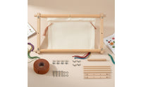 Rotatable Embroidery Frame with Clips Natural Wood Wooden Embroidery Frame Smooth Sturdy for Needlepoint