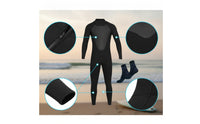 3mm Full-Body Wetsuit Streamlined One-Piece Wetsuit Snug Long-Sleeve Dive Skin Insulating for Children, Water Sports, Snorkeling, Surfing