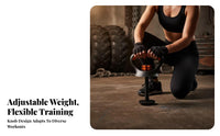 Compact Adjustable Kettlebell Handle Coated Threaded Kettlebell Base Vertical