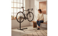 Space-Saving Upright Bike Stand Vertical L-Shaped Cycle Stand Metal Freestanding Bike Rack Sturdy for Cyclists, Commuters, Garage, Apartment