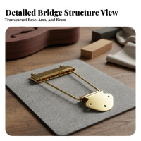 Jazz Guitar Tailpiece Replacement Part Jazz Guitar Bridge Tailpiece Sturdy Metal Construction Zinc Alloy for Luthiers