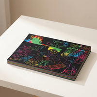 A4 Colorful Scratch Art Paper for Kids DIY Creative Scratch-off Fun 16K 8K Handmade Scratch Book