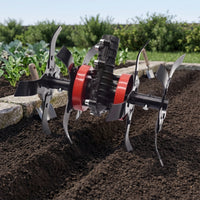 Garden Equipment Cultivating Wheel Mower Attachment with Bent Tines Anti-Snag Wheel Attachment for Gardeners, Garden Cultivation