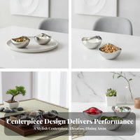 3 Pieces Smooth Surface Stainless Steel Bowl 10 Cm Scalloped Bowl Small Household Dishware Lightweight