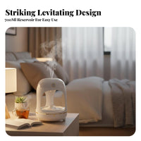 Silent Operation Anti-Levitation Humidifier Compatible Levitating Water Drop Humidifier Automatic Power-Shut down for Baby, Family, Home