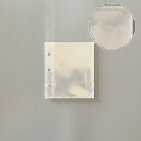A7/A8 Mini Card Album Refill Pages 3-Hole Transparent Single Pocket for Card Collection